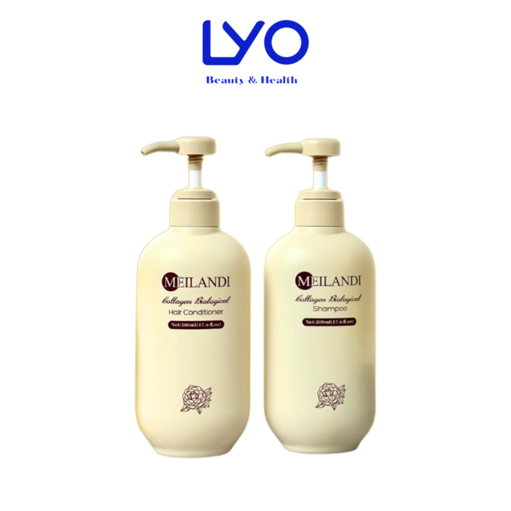 Bộ Dầu Gội Xả Meilandi VISI Dưỡng Tóc Suôn Mượt & Chắc Khỏe 500Ml