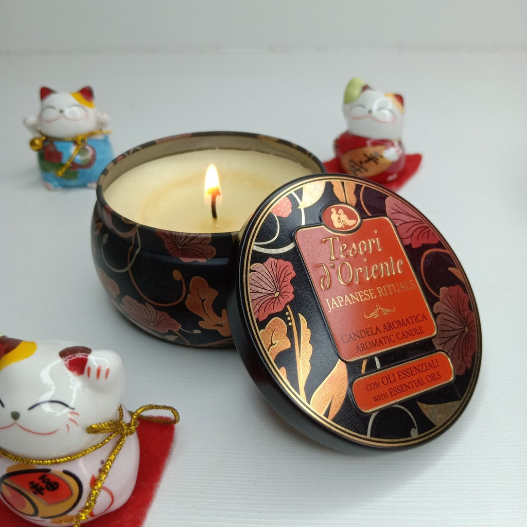 Bộ Nến Thơm Hương Nước Hoa Ý Tesori D'Oriente 3 Tầng Hương Dịu Nhẹ 200g