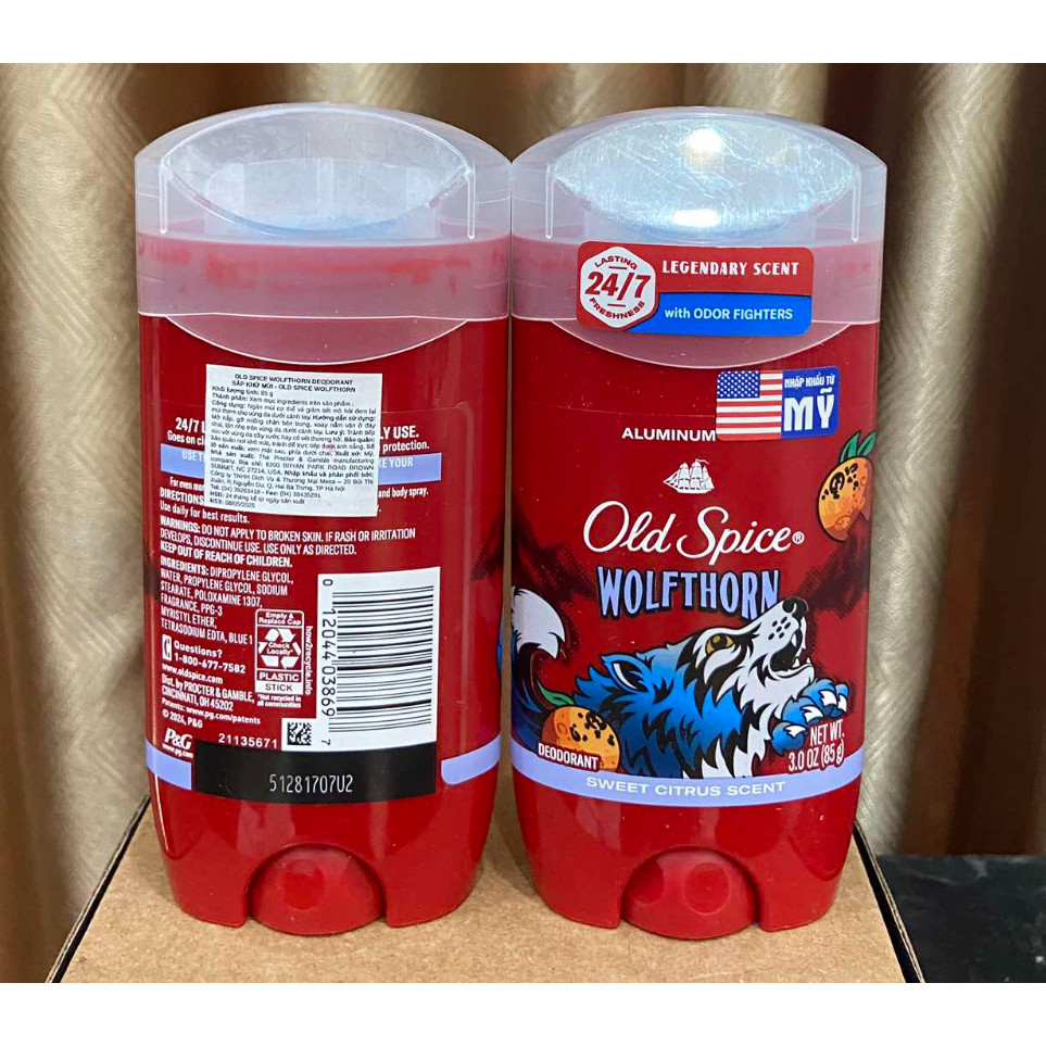 e483 - Sáp Lăn Khử Mùi Old Spice Nhiều Mùi Hương, Lưu Hương Lâu Dài Của Mỹ, 73, 85gram