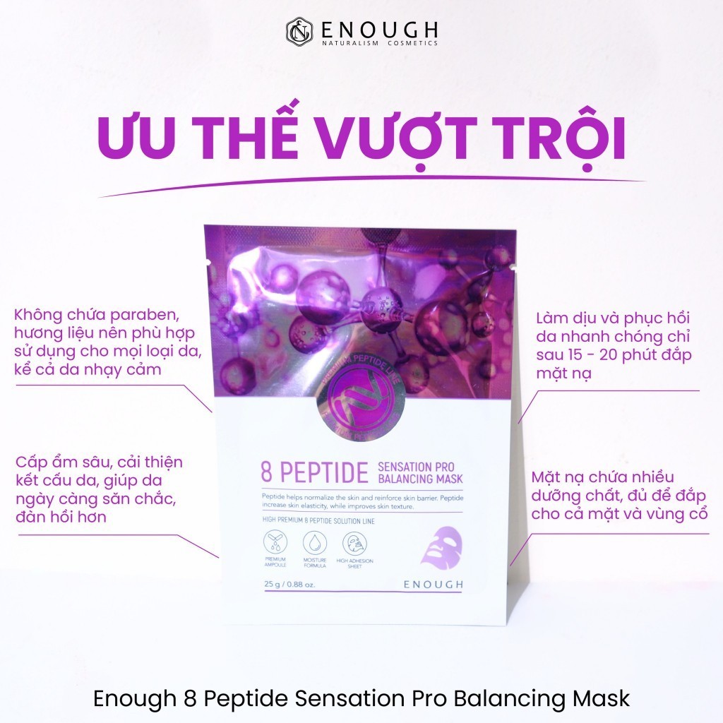 Mặt Nạ Cao Cấp Enough Premium Mask Hàn Quốc 25g/Miếng Hộp 10 Miếng