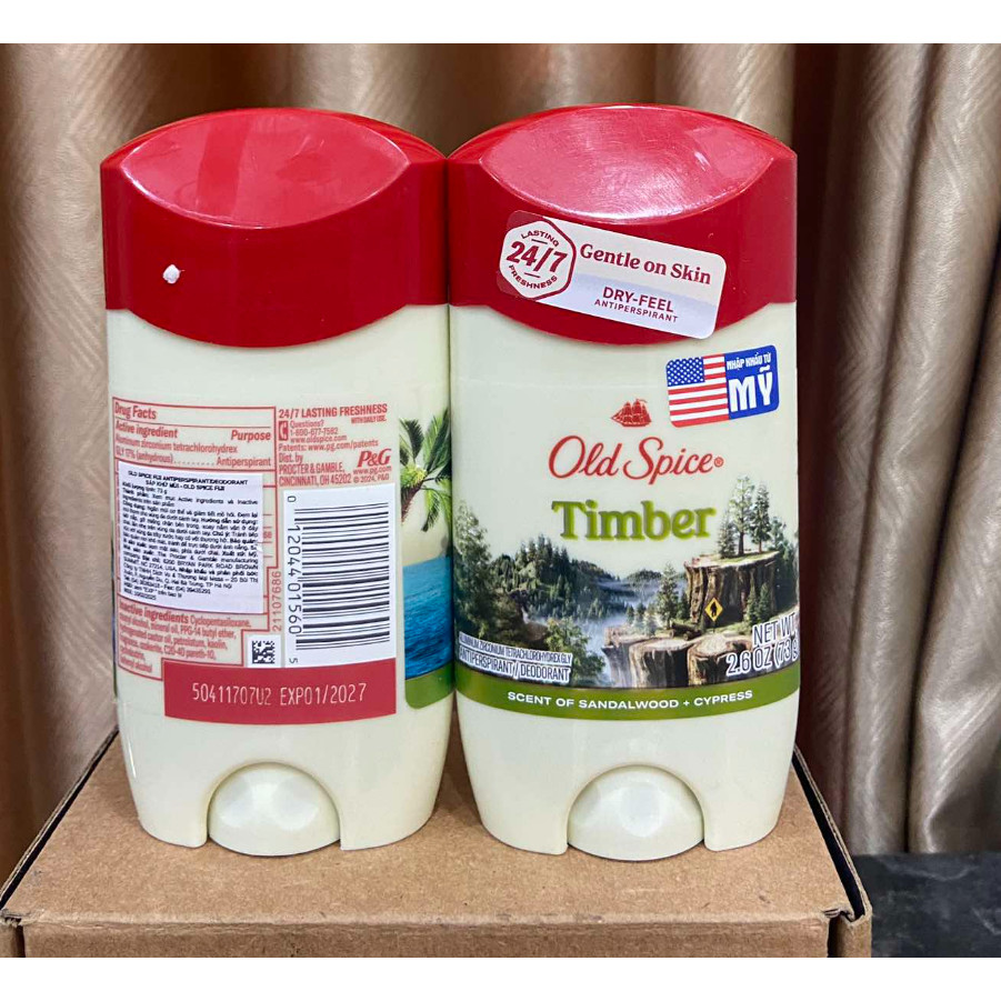 e483 - Sáp Lăn Khử Mùi Old Spice Nhiều Mùi Hương, Lưu Hương Lâu Dài Của Mỹ, 73, 85gram