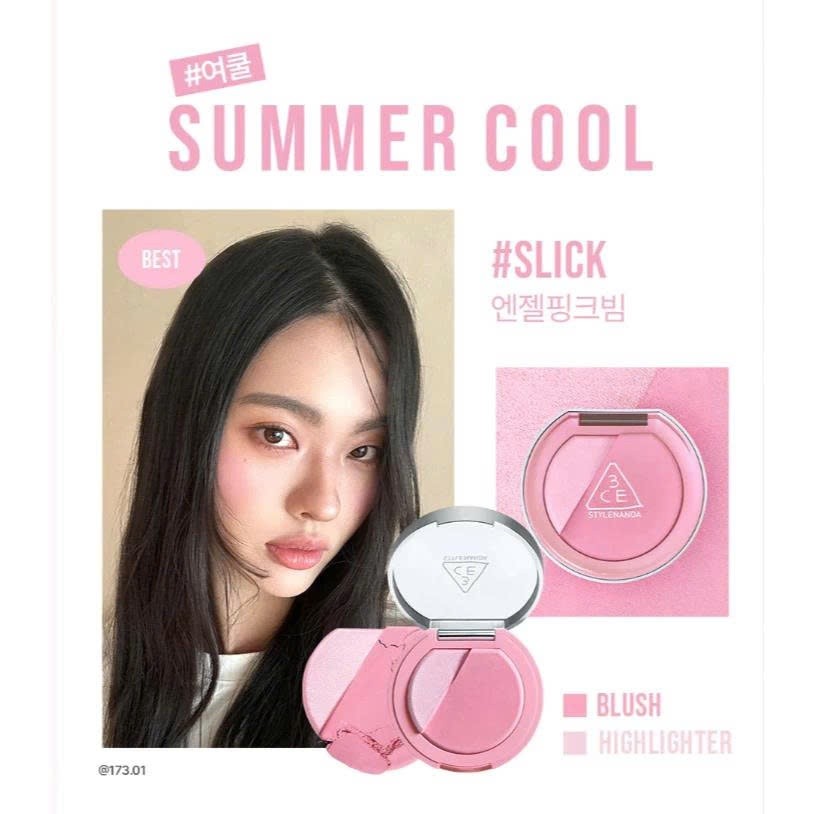 e468 - 3CE - Phấn Má Hồng Kết Hợp Bắt Sáng 3CE Highlighter Blushlighter 4.3g