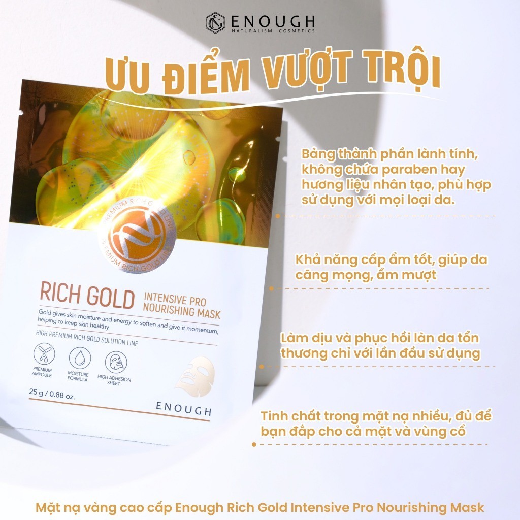 Mặt Nạ Cao Cấp Enough Premium Mask Hàn Quốc 25g/Miếng Hộp 10 Miếng