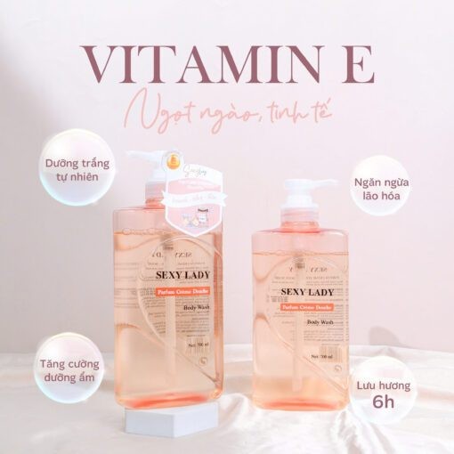 Sữa Tắm Hương Nước Hoa Quyến Rũ Sexy Lady Parfum Creme Douche Body Wash 700ml