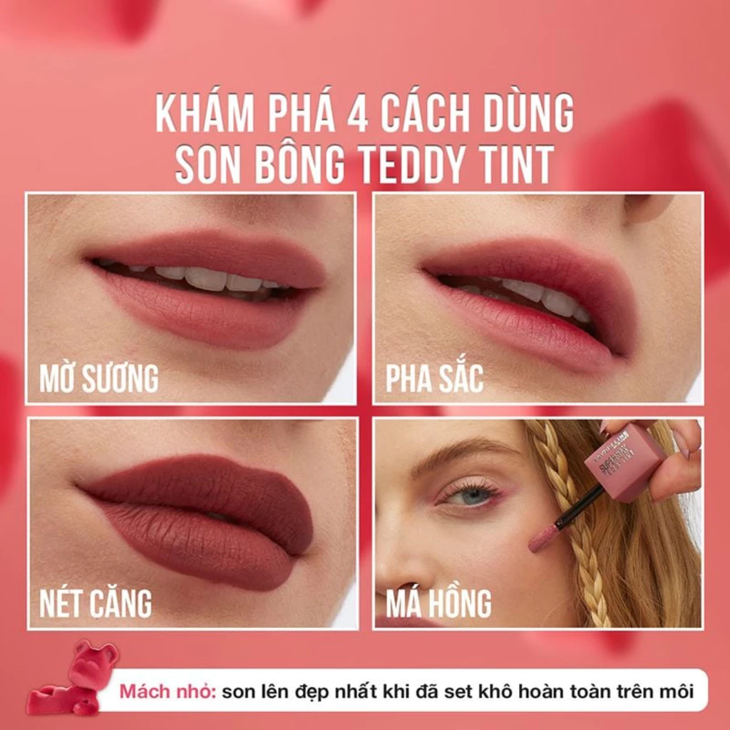 Son Môi Kem Lì Superstay Teddy Tint Maybelline Superstay 5ml