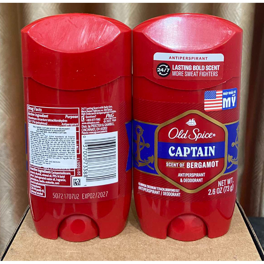 e483 - Sáp Lăn Khử Mùi Old Spice Nhiều Mùi Hương, Lưu Hương Lâu Dài Của Mỹ, 73, 85gram