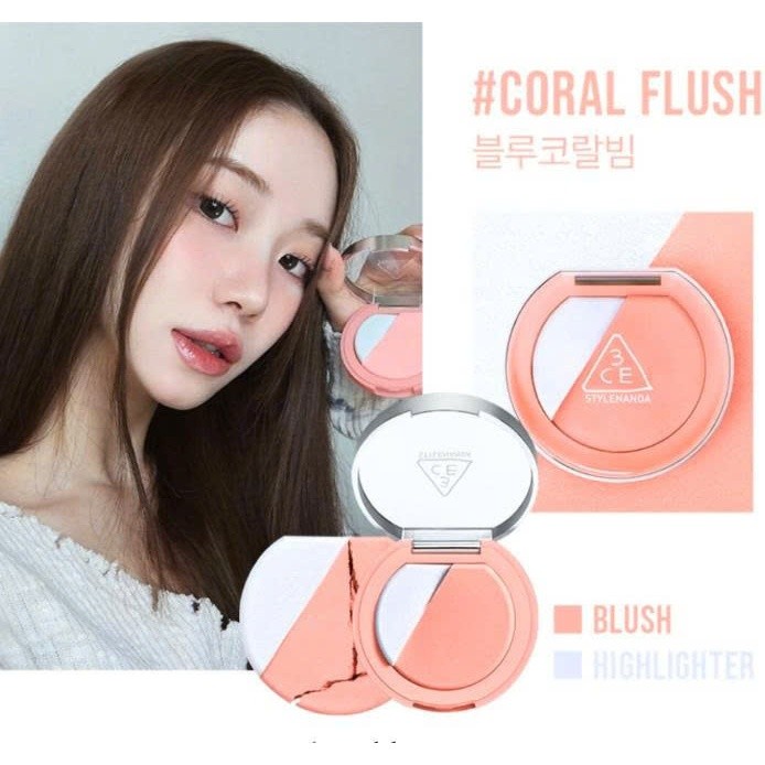 e468 - 3CE - Phấn Má Hồng Kết Hợp Bắt Sáng 3CE Highlighter Blushlighter 4.3g