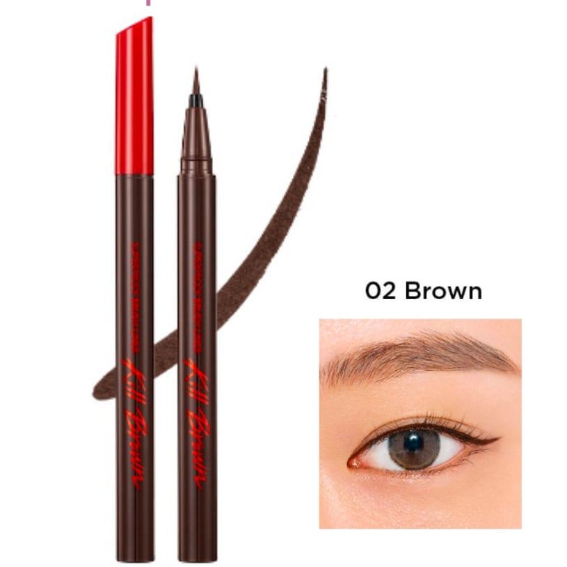f120 - Bút Dạ Kẻ Mắt CLIO Superproof Brush Liner Kill 0.55ml Nét Siêu Mảnh Dễ Kẻ LYO