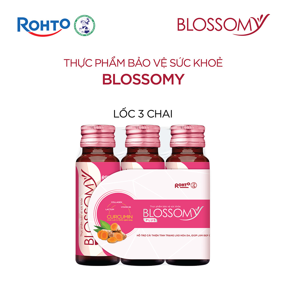 e853 - Nước uống Bảo Vệ Sức Khỏe Blossomy Rohto 50ml - Lốc 10 chai hoặc Lốc 3 chai LYO