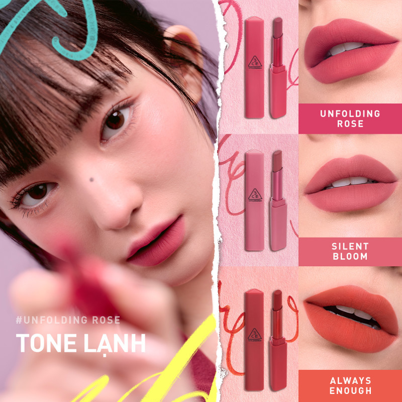 e926 - Son Sáp Màu Mịn Lì 3CE Sketch Stick 7g (Mẫu mới) LYO