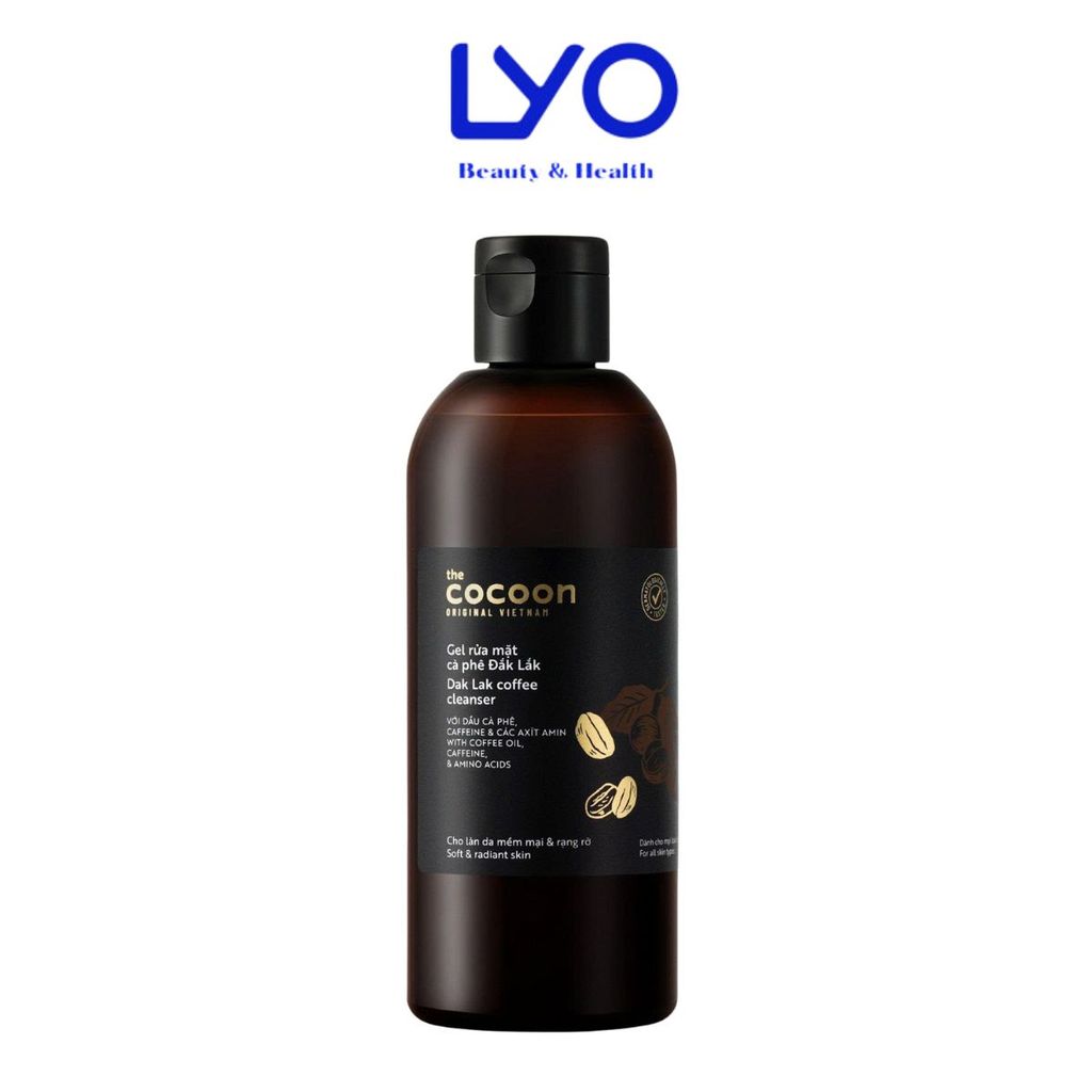f101 - Gel rửa mặt cà phê Đắk Lắk Cocoon 310ml thuần chay, dịu nhẹ lành tính cho mọi loại da LYO