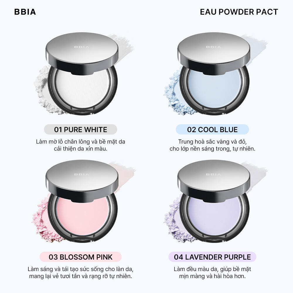 e942 - Phấn phủ BBIA hiệu chỉnh sắc da, làm mờ lỗ chân lông Eau Powder Pact 9g LYO