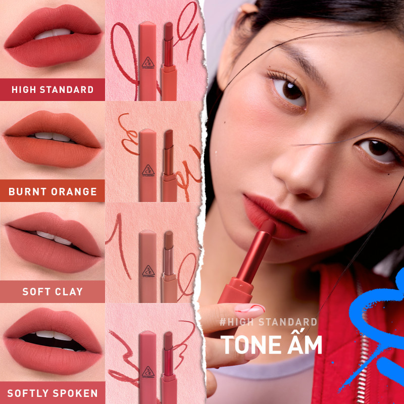 e926 - Son Sáp Màu Mịn Lì 3CE Sketch Stick 7g (Mẫu mới) LYO