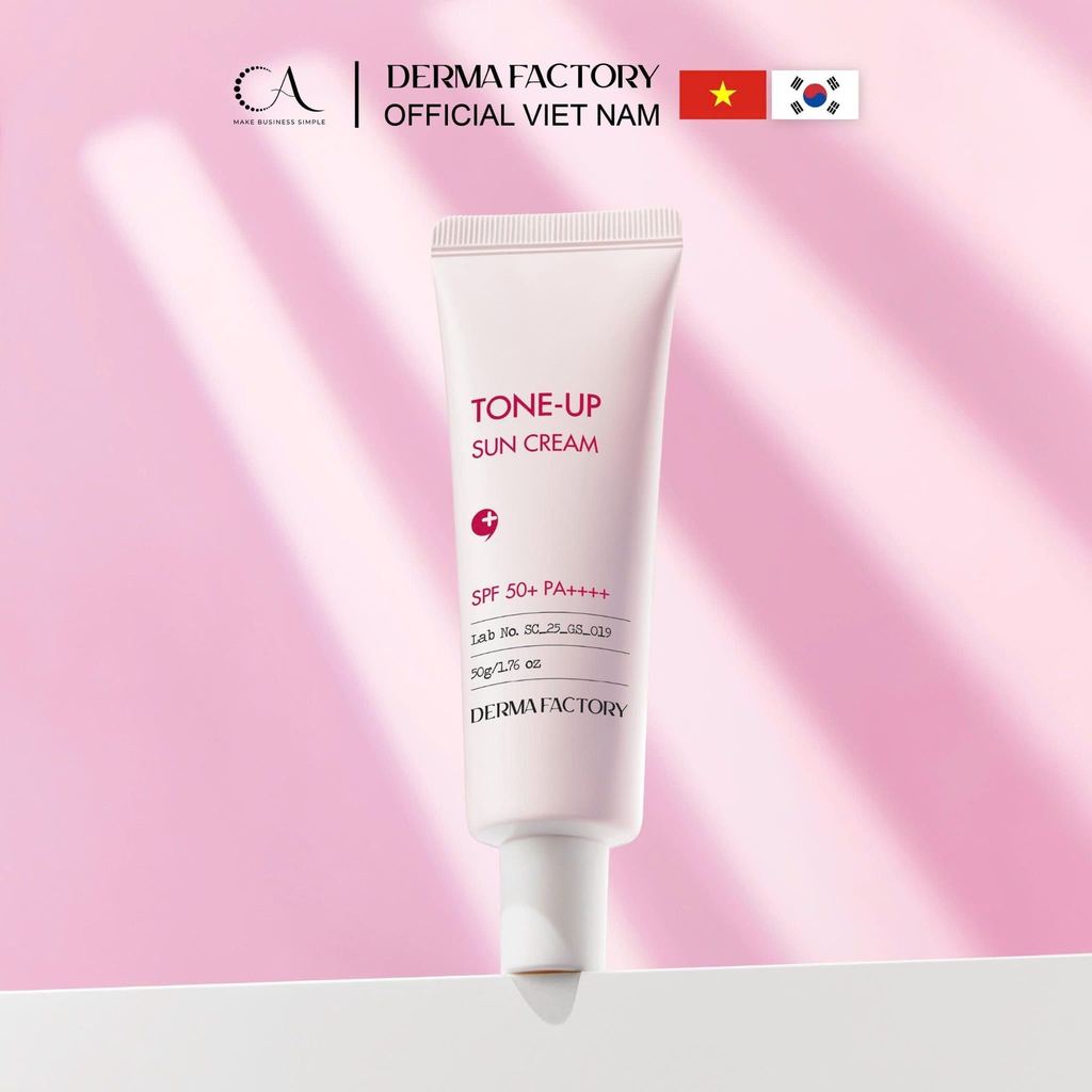 f099 - Kem chống nắng nâng tone và kiềm dầu Derma Factory Tone Up Sun Cream 50ml SPF50+/PA++++ LYO