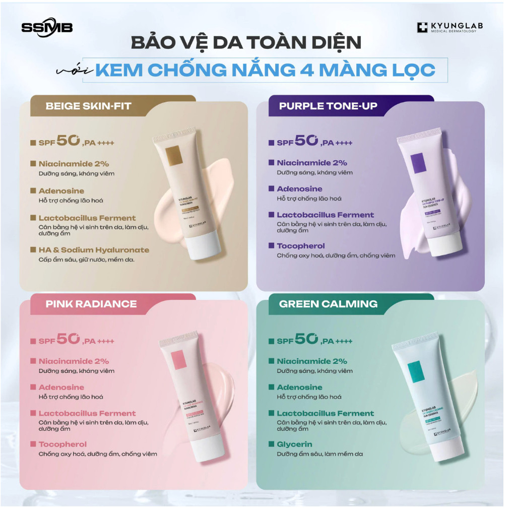 f020 - Kem chống nắng nâng tone KyungLab UV phiên bản mới SPF50+ PA++++ 50ml LYO