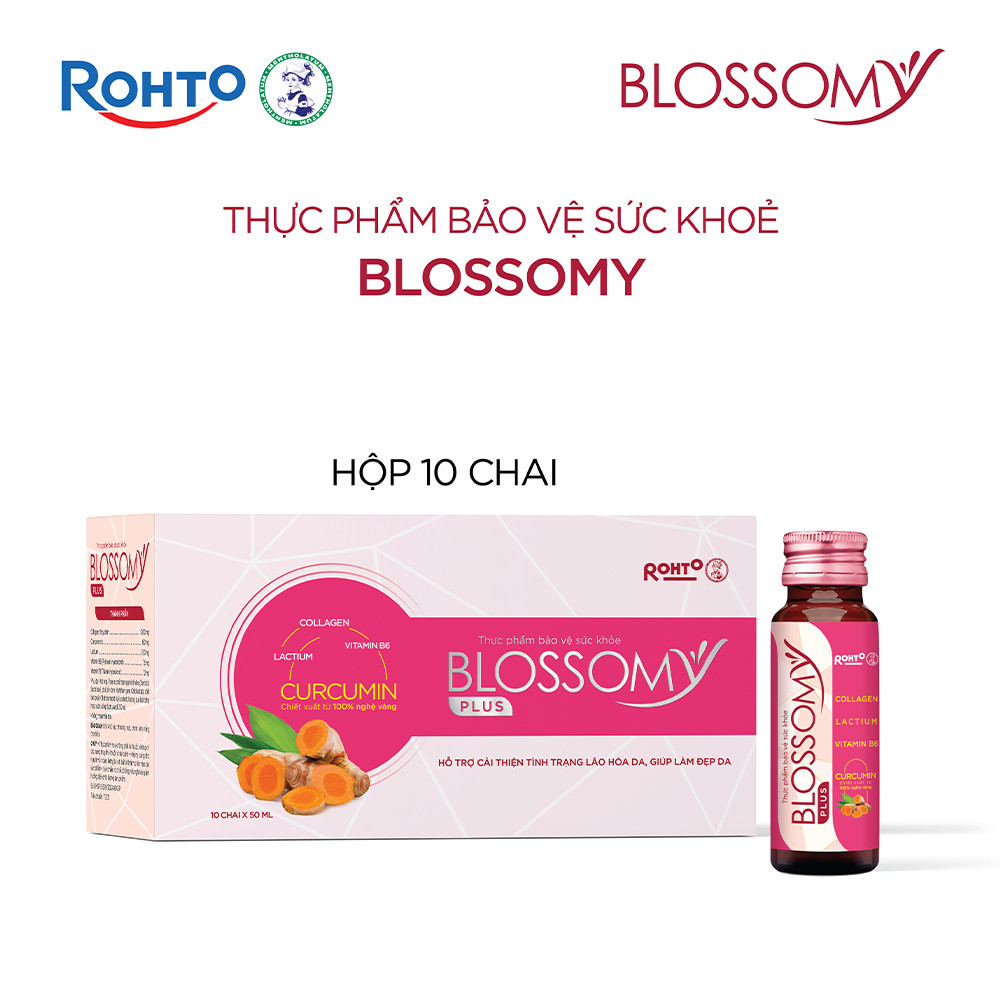e853 - Nước uống Bảo Vệ Sức Khỏe Blossomy Rohto 50ml - Lốc 10 chai hoặc Lốc 3 chai LYO