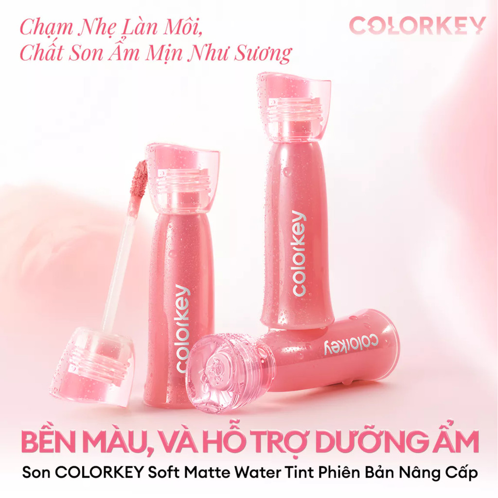 e947 - Son tint lì COLORKEY Watery Tint Nhẹ Môi, Không Dính, Lâu Trôi, Dưỡng Ẩm 2.5g LYO