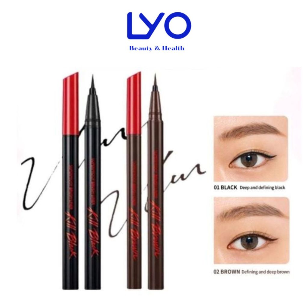 f120 - Bút Dạ Kẻ Mắt CLIO Superproof Brush Liner Kill 0.55ml Nét Siêu Mảnh Dễ Kẻ LYO