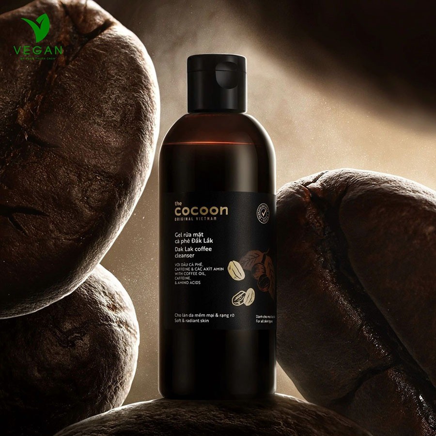 f101 - Gel rửa mặt cà phê Đắk Lắk Cocoon 310ml thuần chay, dịu nhẹ lành tính cho mọi loại da LYO