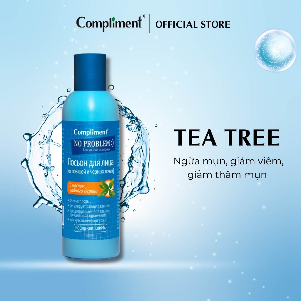 f142 - Nước hoa hồng, Toner Compliment No Problem làm sạch, giảm mụn Hàng Nga 200ml LYO