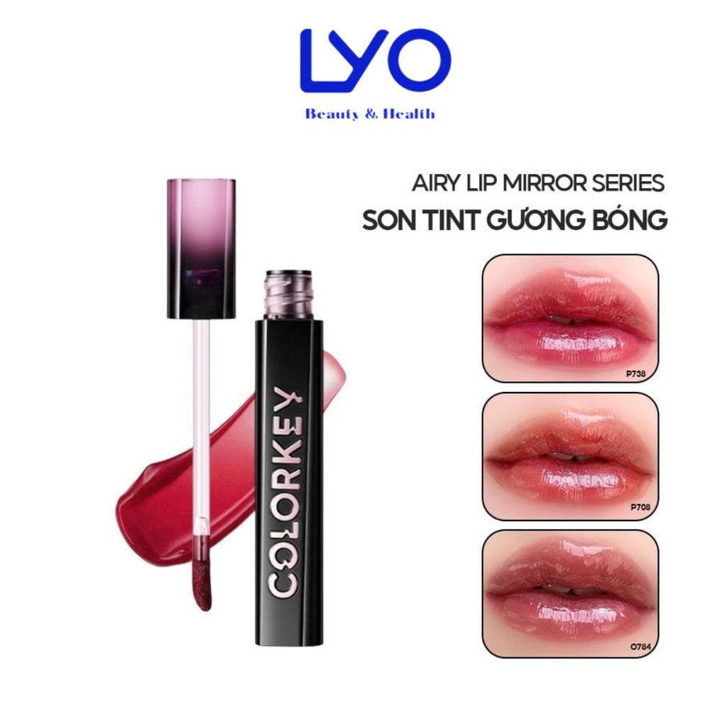 e995 - Son Tint Bóng Gương Colorkey Airy Lip Mirror Series 2.5g LYO