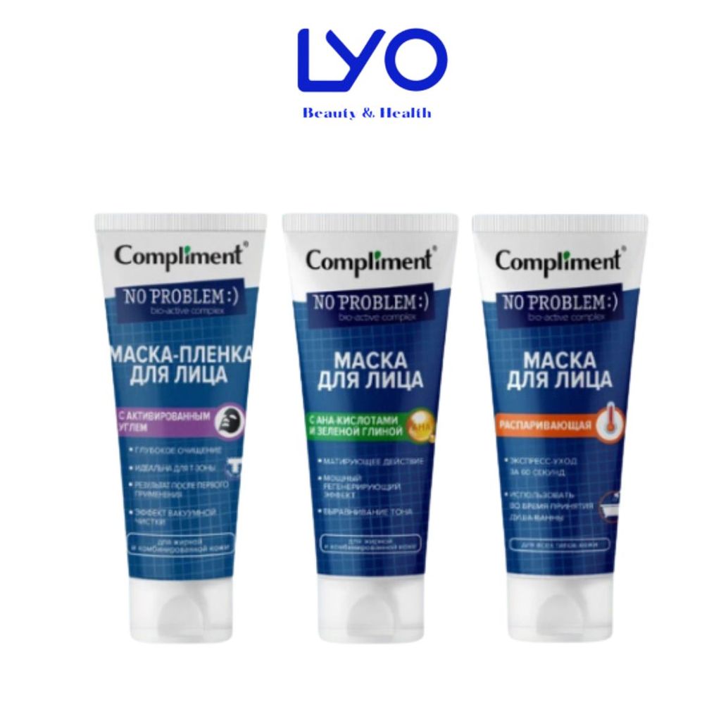 f155 - Mặt Nạ Đất Sét Compliment No Problem Face Mask 80ml Hàng Nga LYO