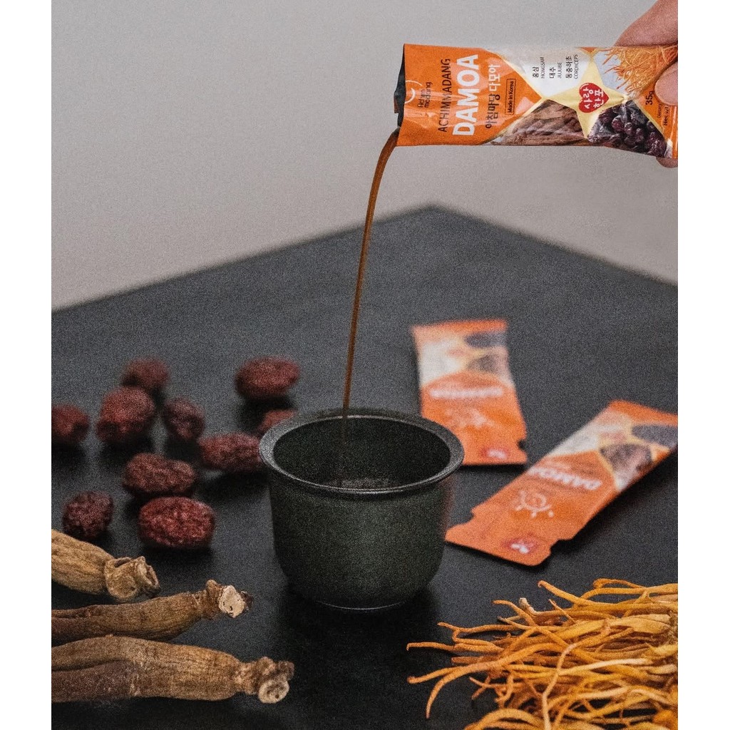 f184 - Nước hồng sâm đông trùng táo đỏ Damoa Achimmadang Hàn Quốc hộp 30 gói x 35g LYO