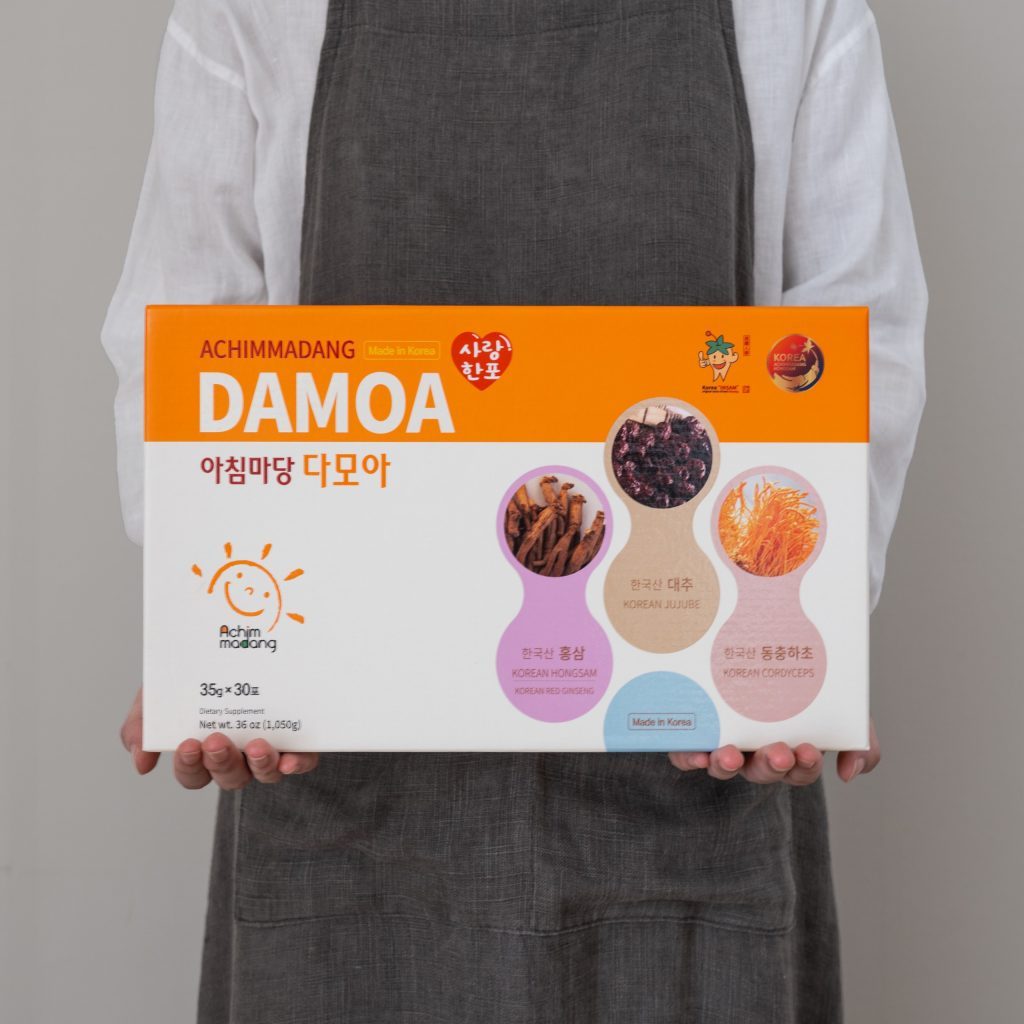 f184 - Nước hồng sâm đông trùng táo đỏ Damoa Achimmadang Hàn Quốc hộp 30 gói x 35g LYO