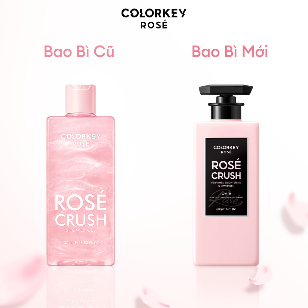 f188 - Gel Tắm Hương Hoa Và Trái Cây COLORKEY ROSÉ CRUSH Dưỡng Sáng Da Lưu Hương 6h - 8h 400ml LYO