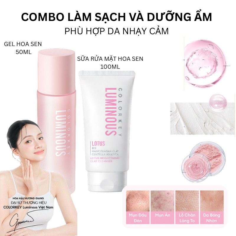 f272 - Sữa Rửa Mặt COLORKEY LUMINOUS Hỗ trợ loại bỏ dầu nhờn, kiềm dầu, không gây khô da 100g LYO