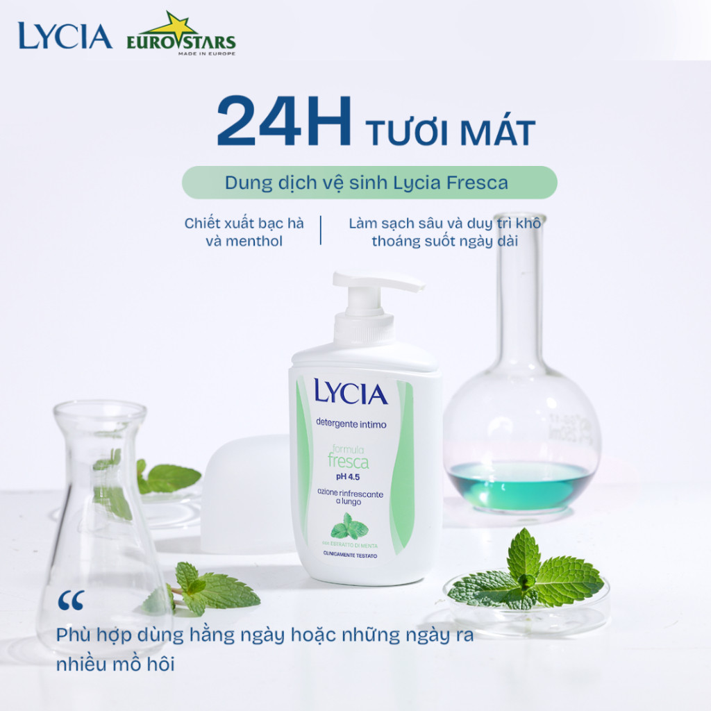 f235 - Dung Dịch Vệ Sinh Phụ Nữ Lycia Intimo 200ml dịu nhẹ, bảo vệ làm da, sạch sâu LYO
