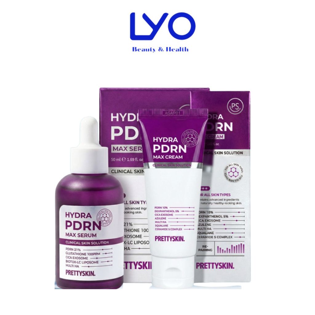 f283, f290 - Serum/ Kem dưỡng cấp ẩm phục hồi tế bào gốc Hydra PDRN Max Cream 60ml/ Hydra PDRN Max Serum 50ml LYO