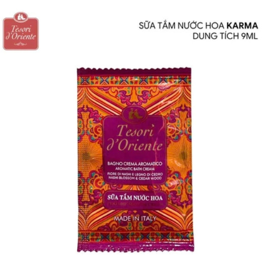 Combo 12 gói Sữa tắm nước hoa Tesori d’Oriente 9ml đủ mùi, thuận tiện khi mang đi du lịch LYO