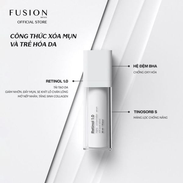 e531 - Tinh chất giảm mụn, chống lão hóa Retinol 1.0 Fusion 30ml LYO