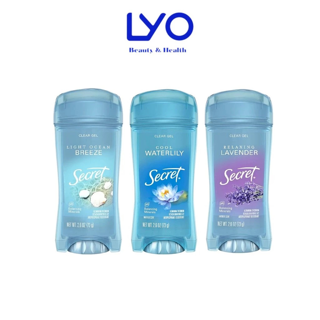 Gel Ngăn tiết mồ hôi và Khử mùi Secret nhiều mùi hương 73g Mỹ LYO