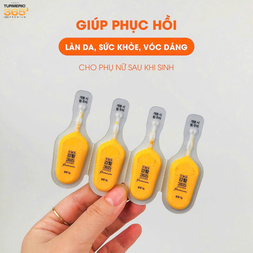 e727 - Tinh chất nghệ Nano Curcumin 365 Hàn Quốc giảm thâm nám hộp 32 ống LYO