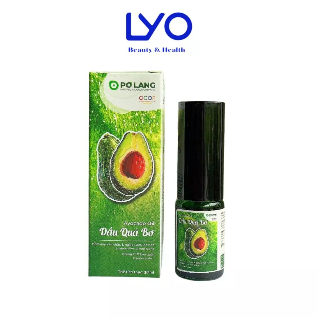 Dầu quả Bơ ép lạnh Pơ Lang dưỡng mềm da chống lão hóa giảm vết rạn 30ml LYO