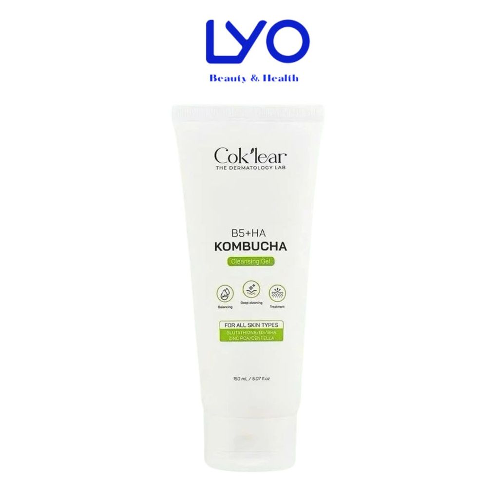 f063 - Sữa Rửa Mặt B5 + HA Kombucha Cok'lear Làm Sạch Chuyên Sâu và Cân Bằng Độ PH LYO