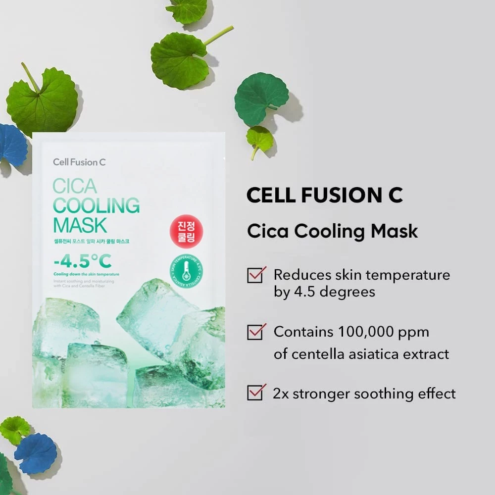 f056, f057 - Mặt nạ cấp ẩm dịu da làm lạnh -5 độ First Cooling Mask, Mặt nạ rau má giảm mụn làm lạnh Cica Cooling Mask - Combo 5 miếng