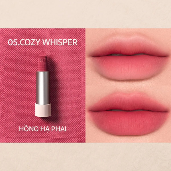 Son Len Mịn Môi 3CE Cashmere Hug Lipstick Hàn Quốc 3.5g