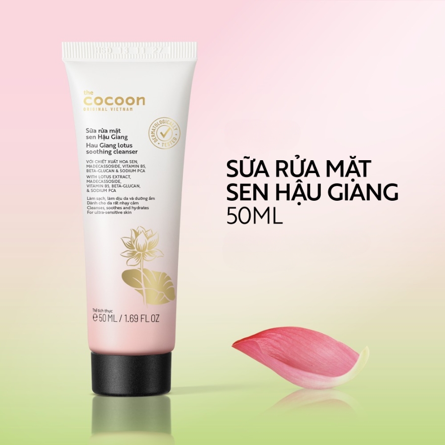 f347 - Cocoon - Sữa Rửa Mặt Sen Hậu Giang 50ml