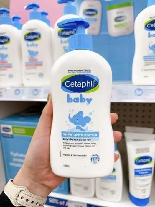 e608 - Sữa Tắm Và Gội Trẻ Em Cetaphil Baby Gentle Dịu Nhẹ Cho Làn Da Em Bé 400ml