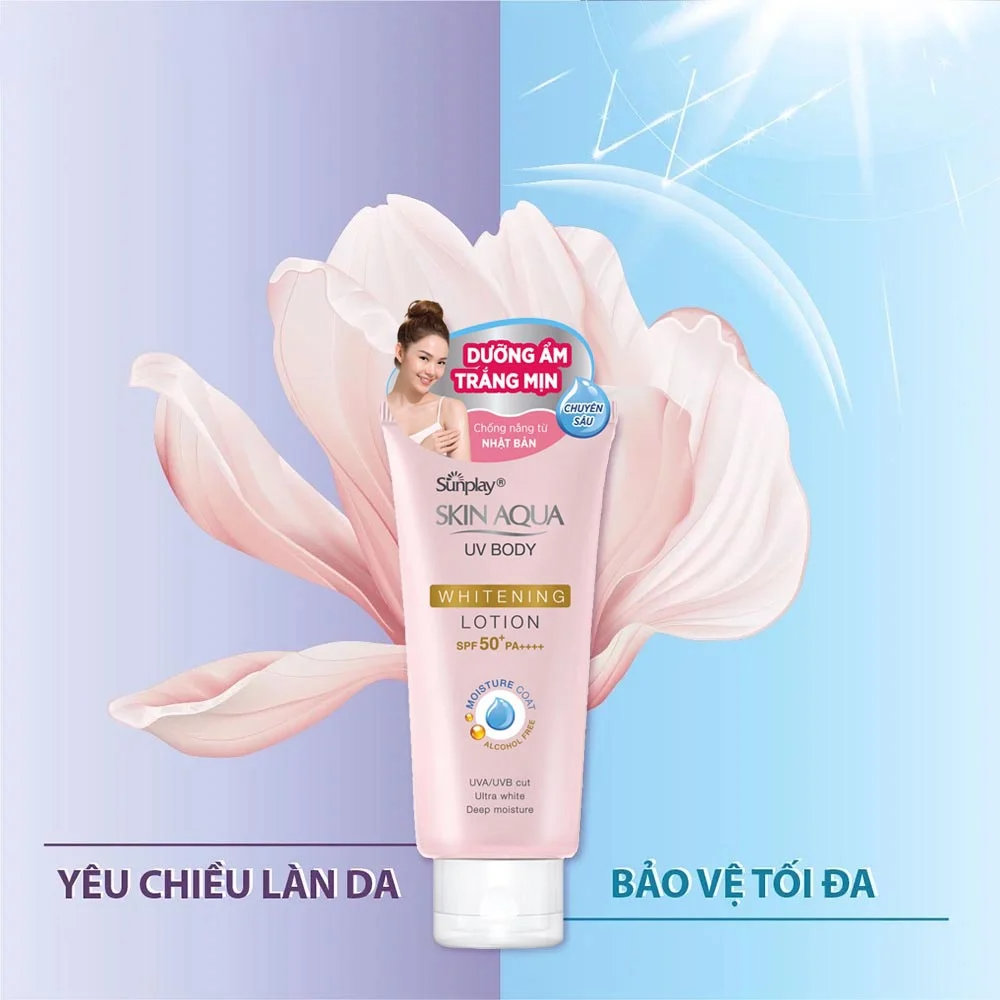 e291 - Kem Chống Nắng Dưỡng Thể Trắng Mịn Sunplay Skin Aqua UV Body SPF 50+ PA++++ (150g) LYO