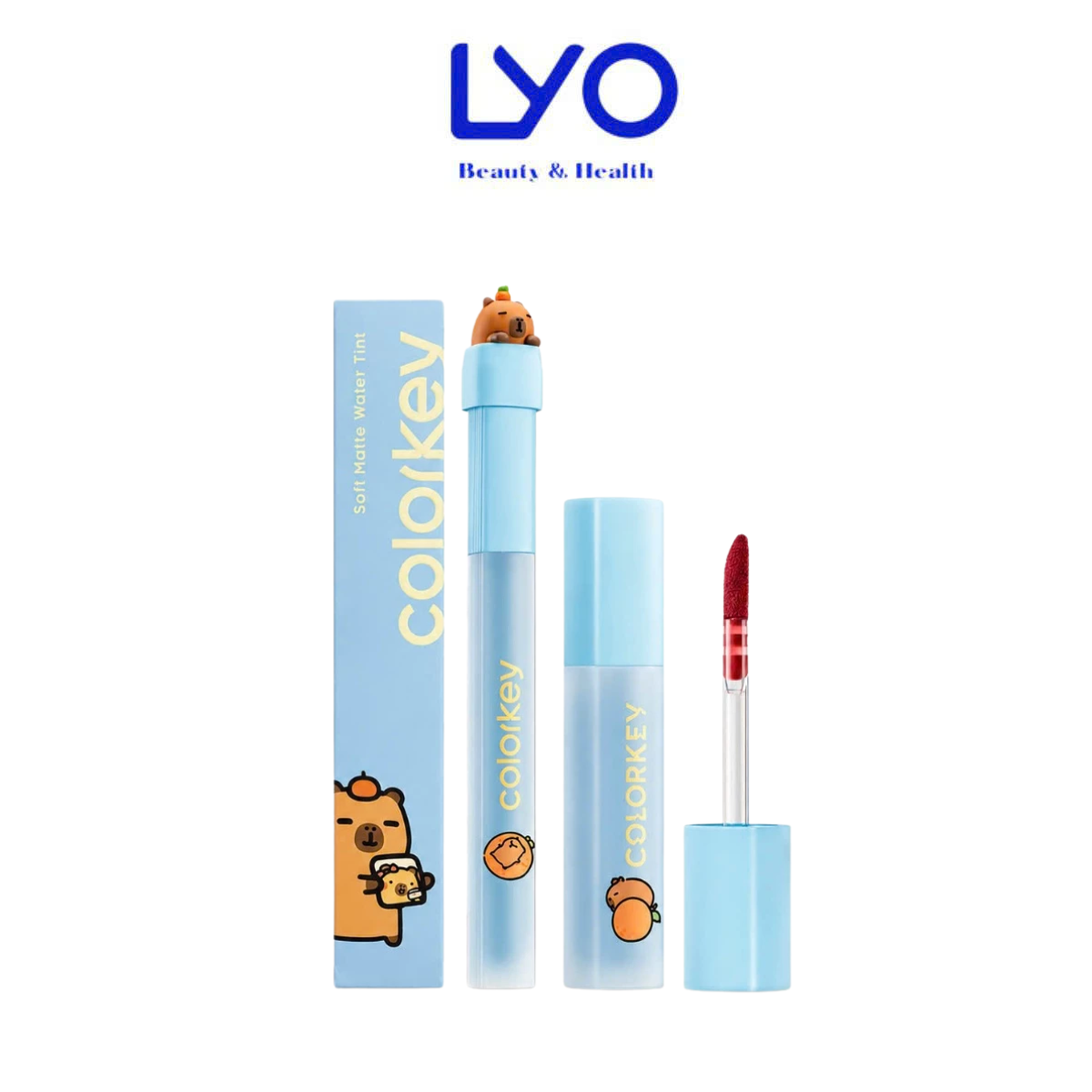 f134 - Son Tint Lì COLORKEY Soft Matte Water Tint (Capypara Version - Thỏi NGẮN)