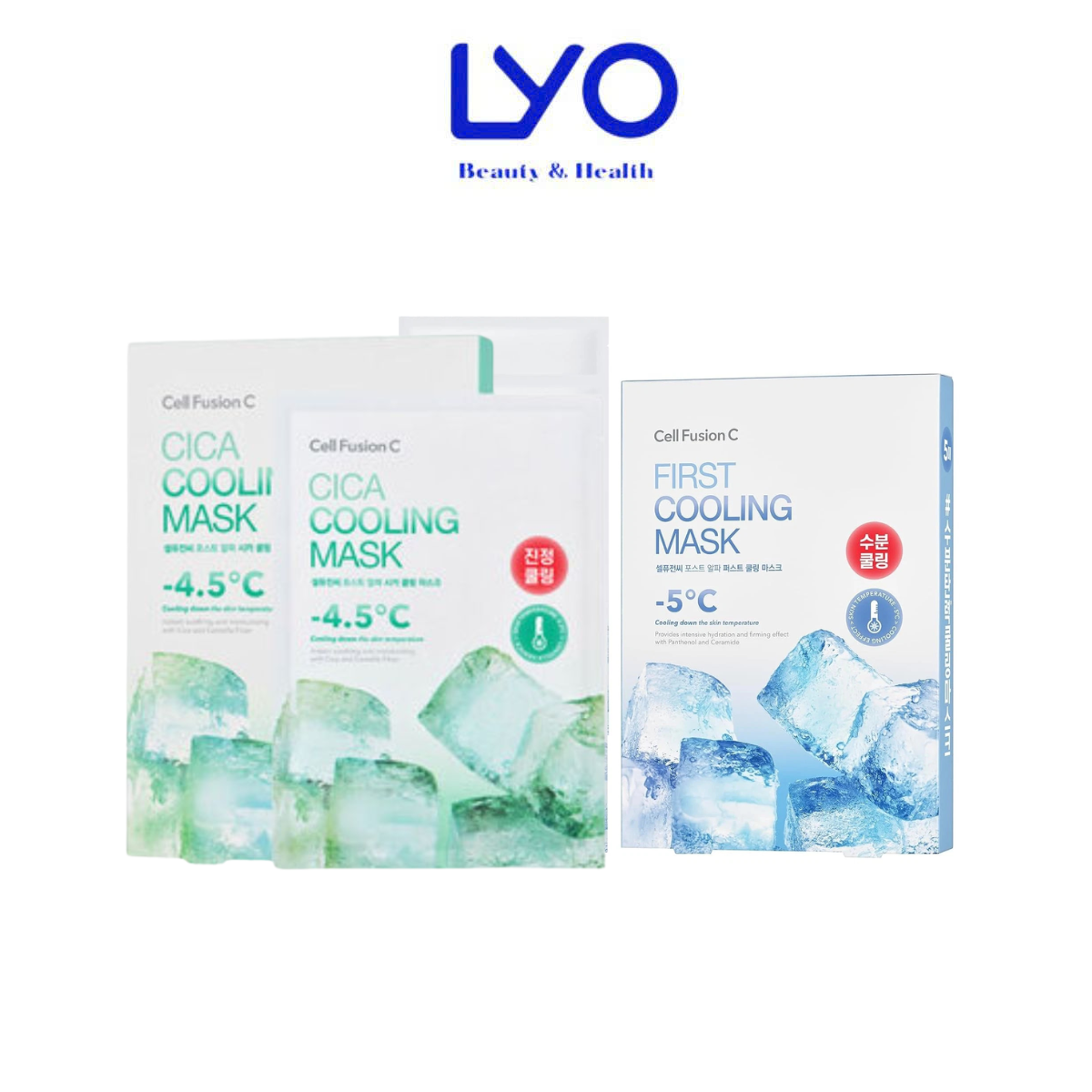 f056, f057 - Mặt nạ cấp ẩm dịu da làm lạnh -5 độ First Cooling Mask, Mặt nạ rau má giảm mụn làm lạnh Cica Cooling Mask - Combo 5 miếng