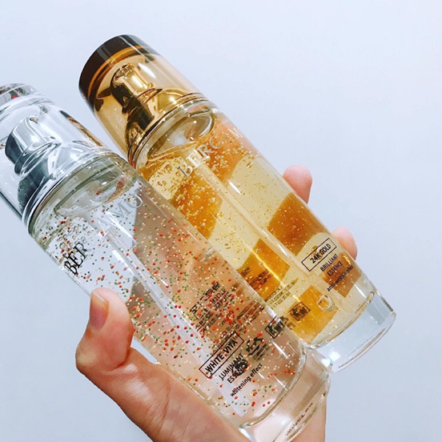Tinh Chất Dưỡng Da Bergamo 24K Gold Brilliant Essence (Vàng) và  - White Vita Luminant (Trắng)
