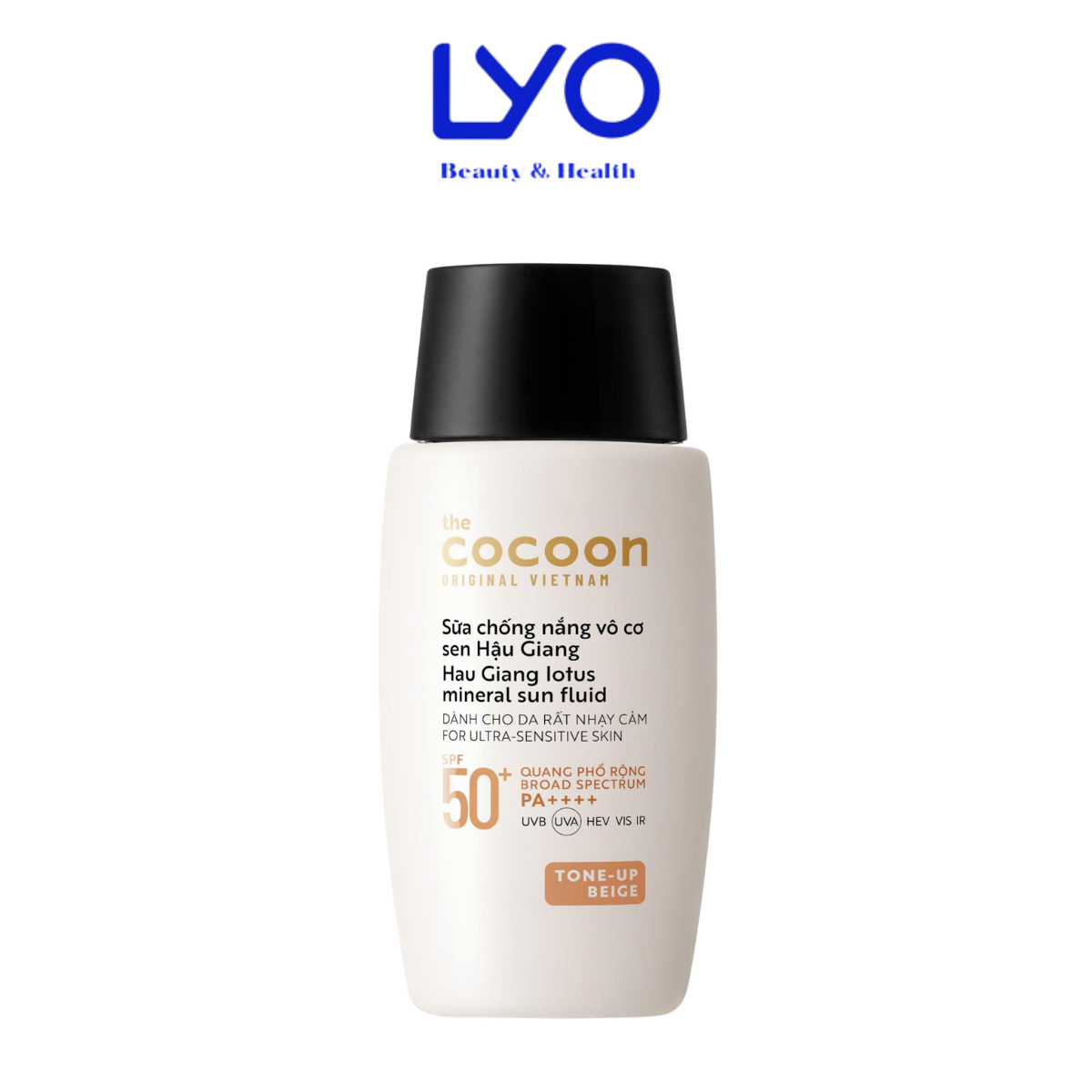 f411 - Sữa chống nắng vô cơ sen Hậu Giang Cocoon (Tone-up Beige)