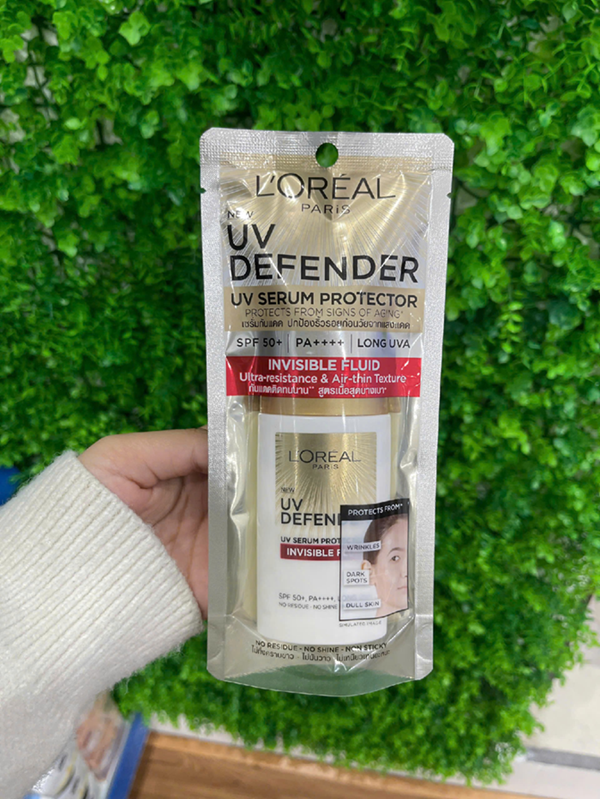 Kem Chống Nắng Thoáng Da, Siêu Mỏng Nhẹ L'Oreal Paris X20 UV Defender Serum Invisible Fluid / Resist Daily Sunscreen SPF50+ PA++++ Loreal 50ml