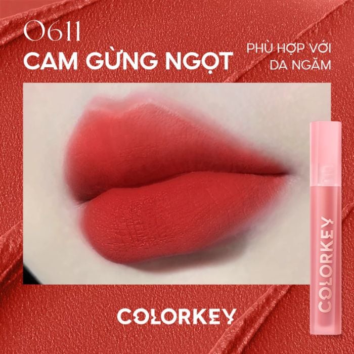 e949 - Son Kem Lì Colorkey Mịn Mượt Lâu Trôi Airy Velvet Lip Lacquer 2.5g LYO