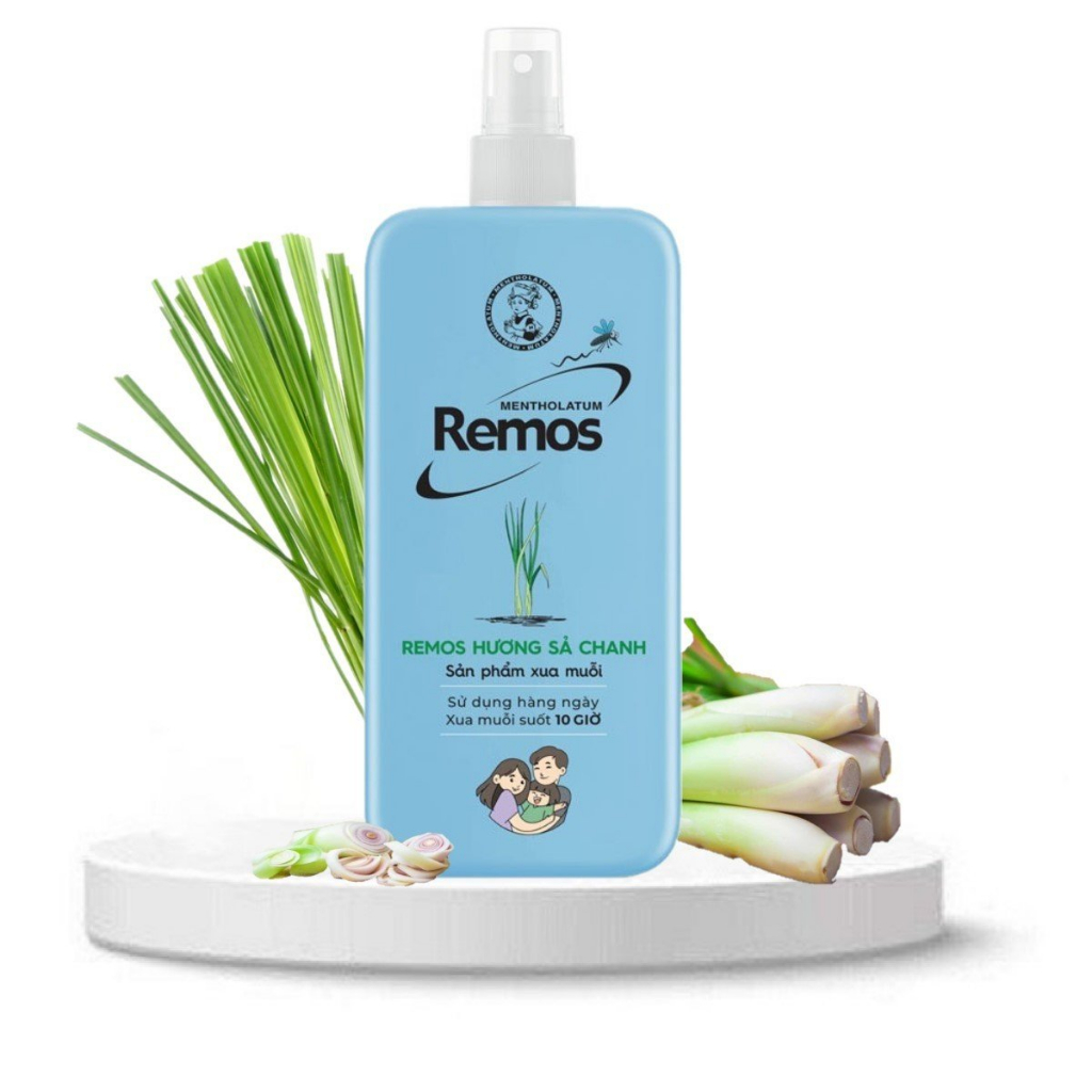 Xịt chống muỗi Remos xua muỗi trong 10 giờ (70ml) nhẹ dịu cho bé LYO